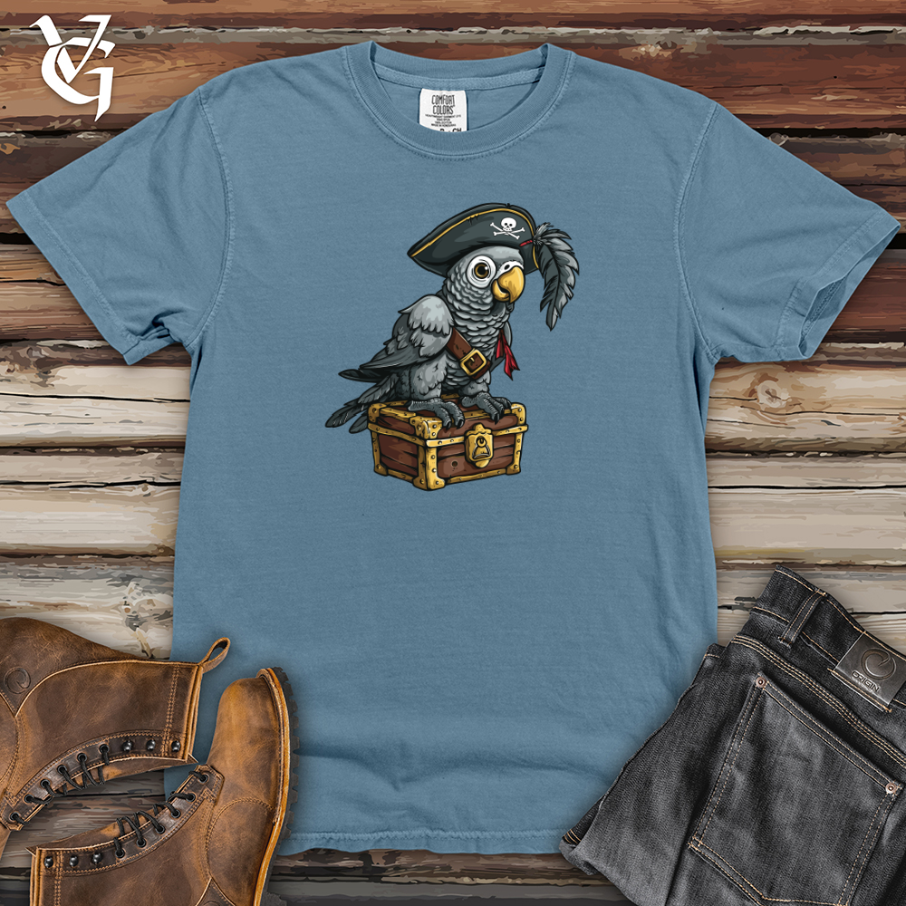 Viking Goods Parrot Pirate Loot Heavy Cotton Comfort Colors Tee Blue Jean / L