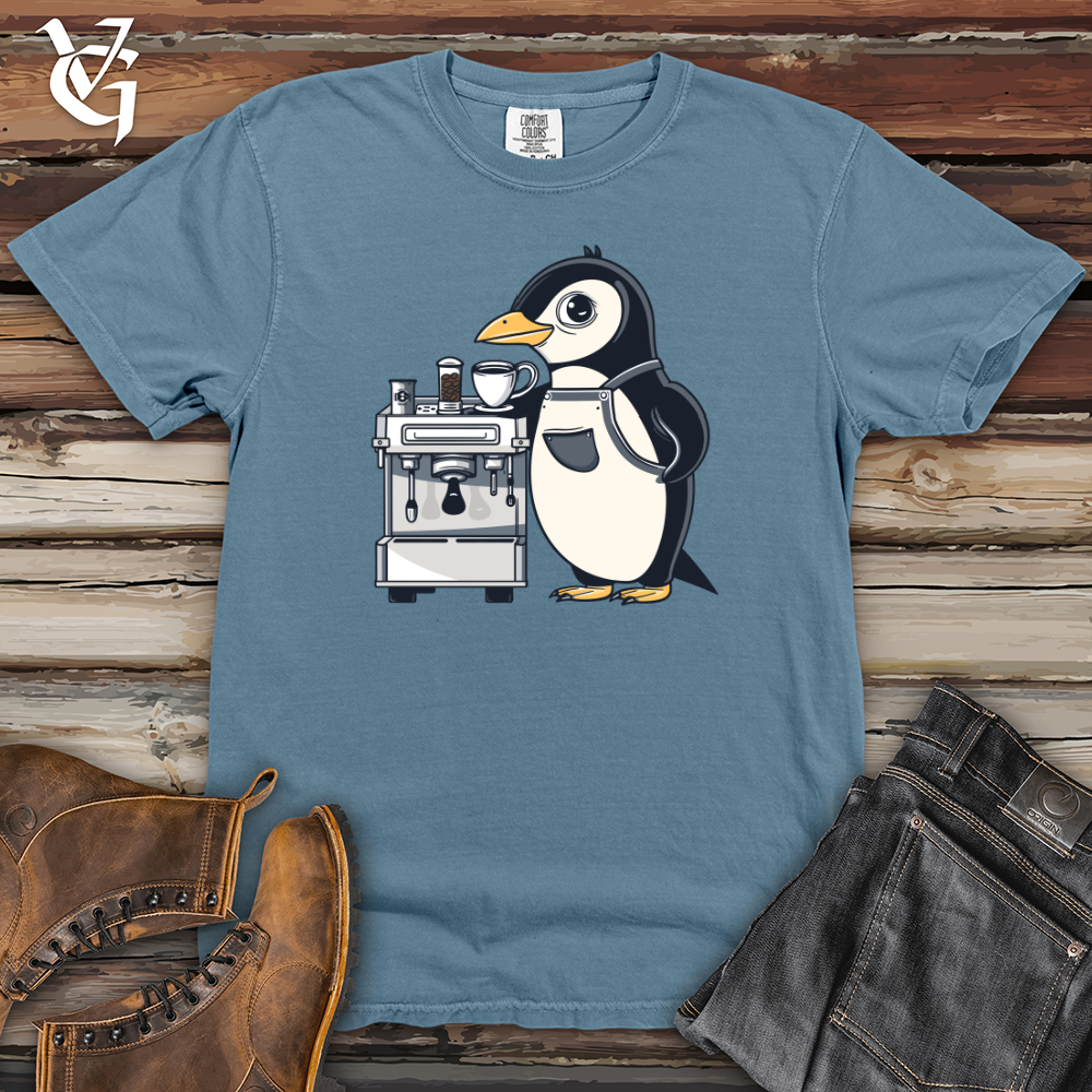 Viking Goods Puffin Coffee Connoisseur Heavy Cotton Comfort Colors Tee Blue Jean / L