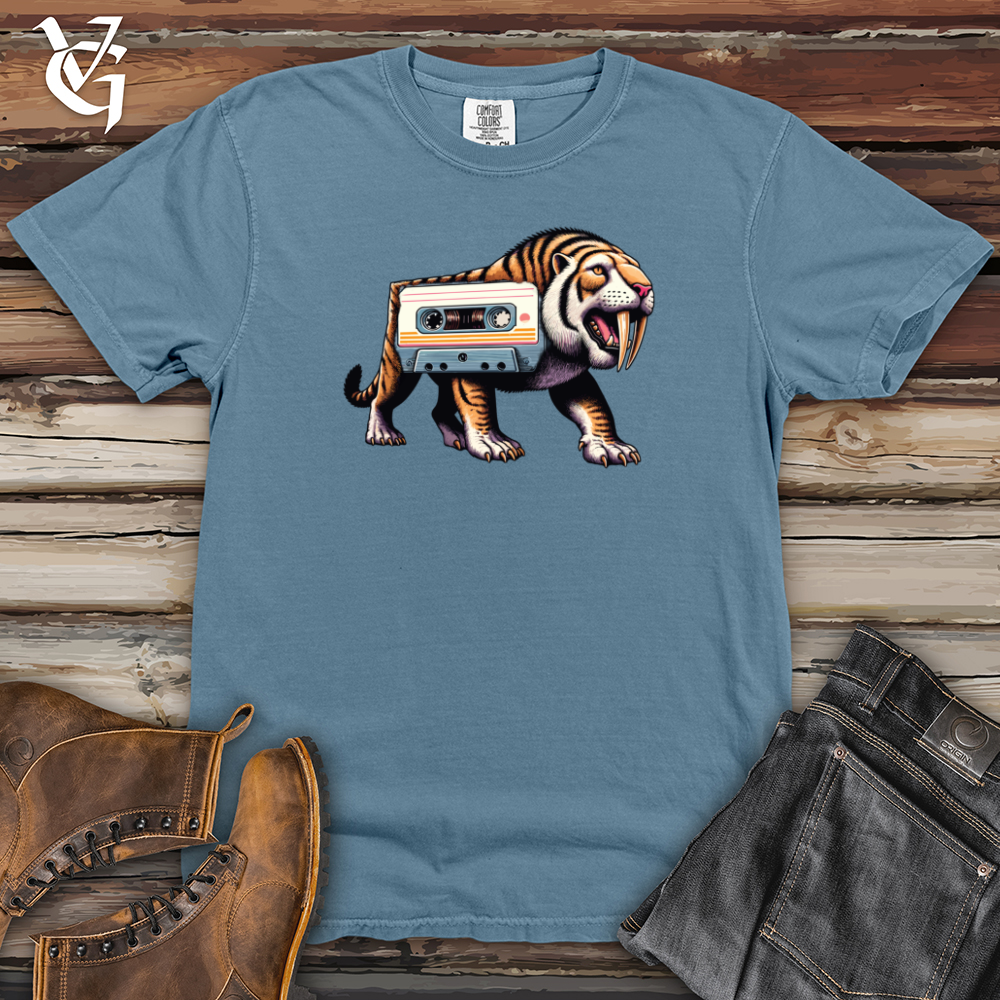 Viking Goods Sabertooth Cassette Heavy Cotton Comfort Colors Tee Blue Jean / L
