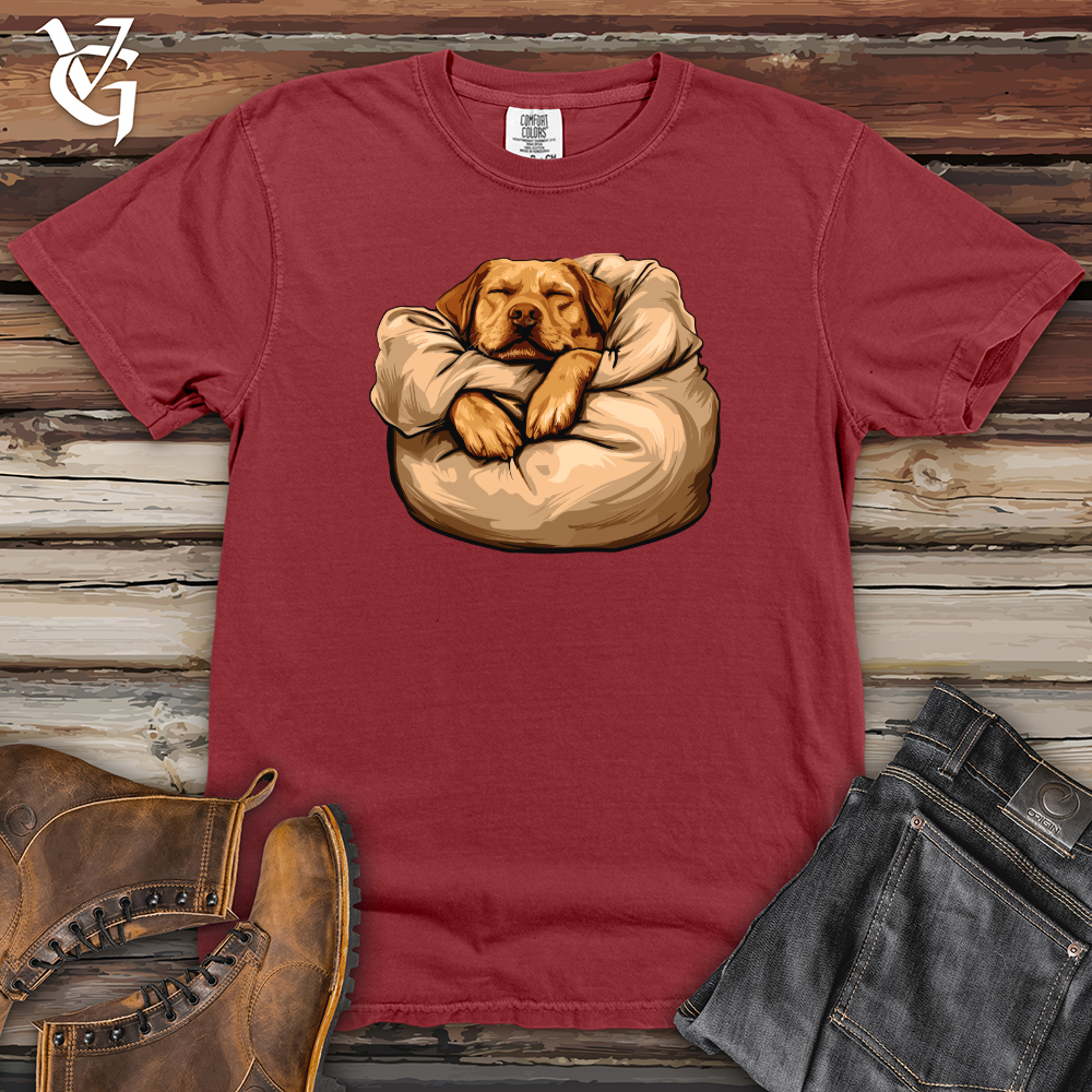 Viking Goods Dog Beanbag Snooze Heavy Cotton Comfort Colors Tee Brick / L
