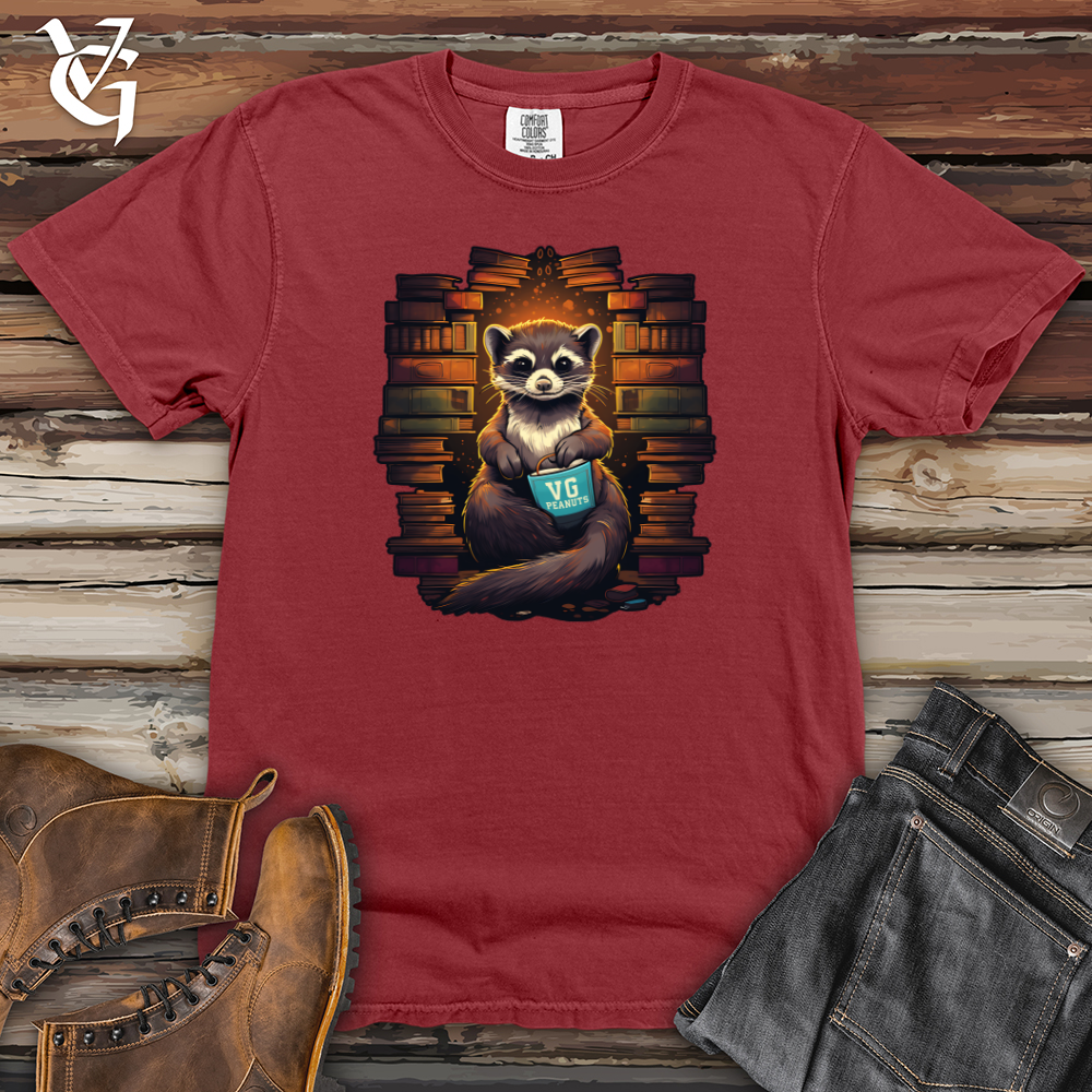 Viking Goods Ferret Bibliophile Night Heavy Cotton Comfort Colors Tee Brick / L