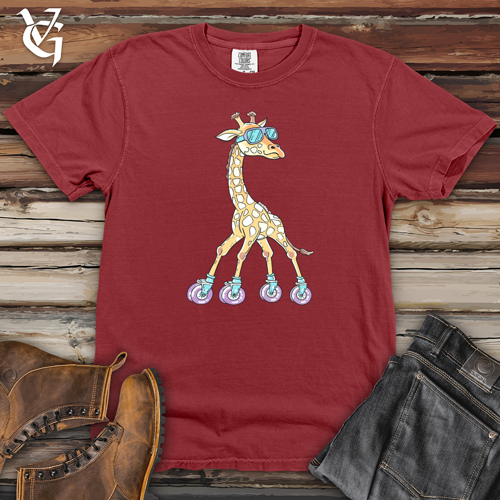 Viking Goods Giraffe Skating Heavy Cotton Comfort Colors Tee Brick / L