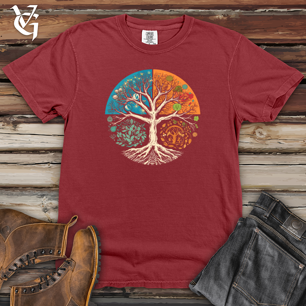 Viking Goods Seasons Tree Cycle Heavy Cotton Comfort Colors Tee Brick / L