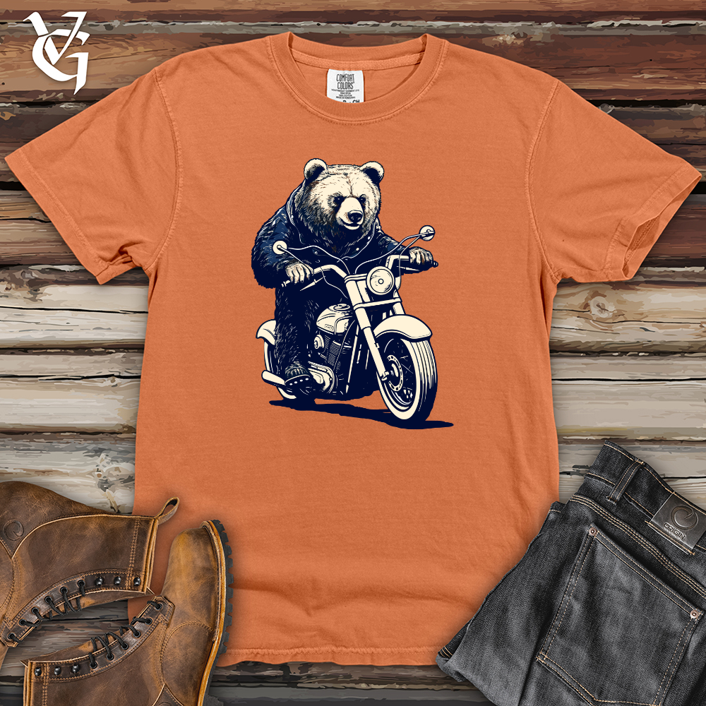 Viking Goods Bear Officer Roadside Patrol Heavy Cotton Comfort Colors Tee Burnt Orange / L