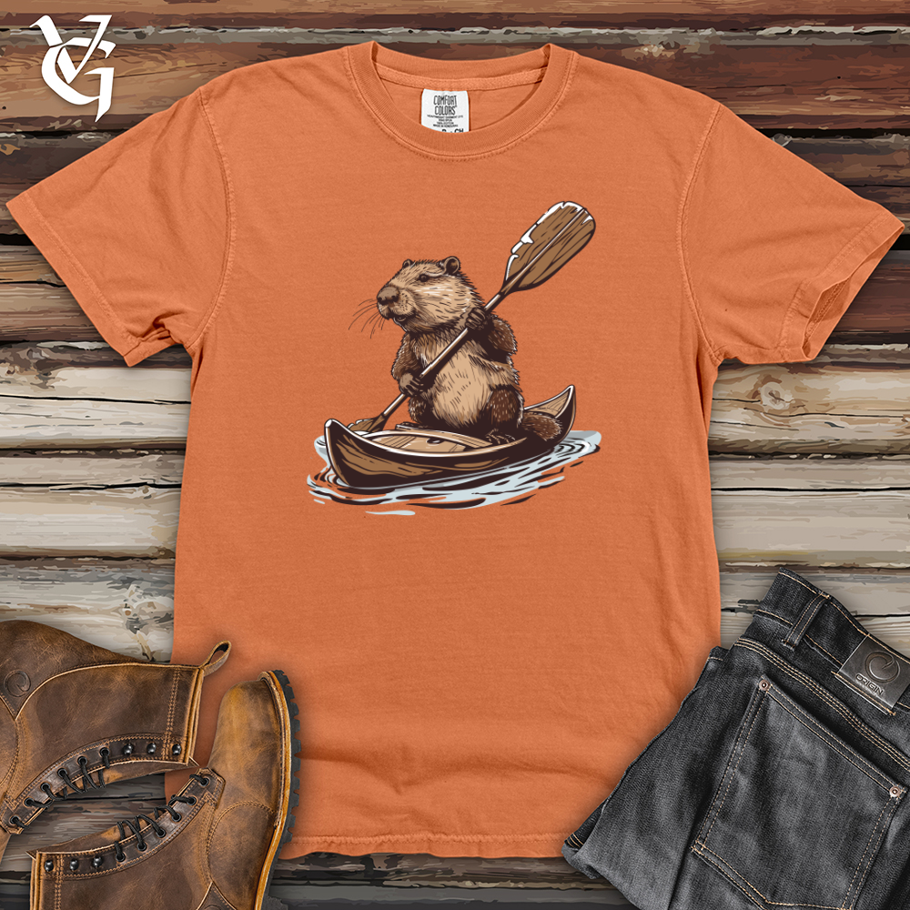 Viking Goods Beaver Canoe Adventure Heavy Cotton Comfort Colors Tee Burnt Orange / L