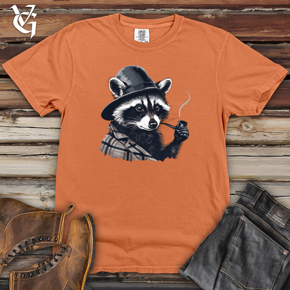Viking Goods Raccoon Pipe Heavy Cotton Comfort Colors Tee Burnt Orange / L