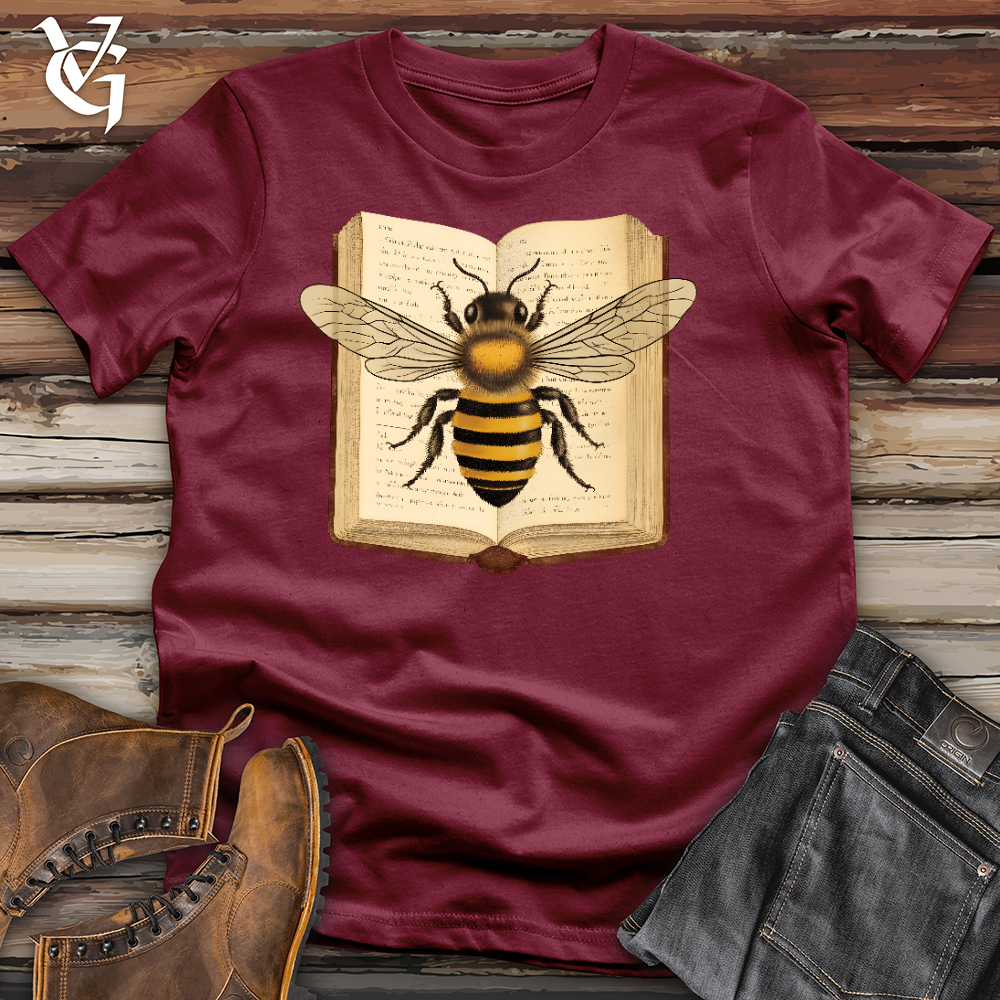 Viking Goods Rather Bee Reading Cotton Tee Cardinal / L