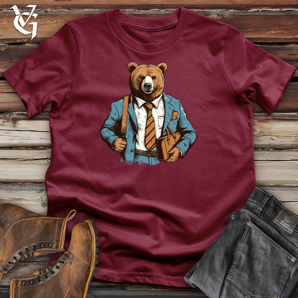 Viking Goods Vintage Executive Bear Cotton Tee Cardinal / L