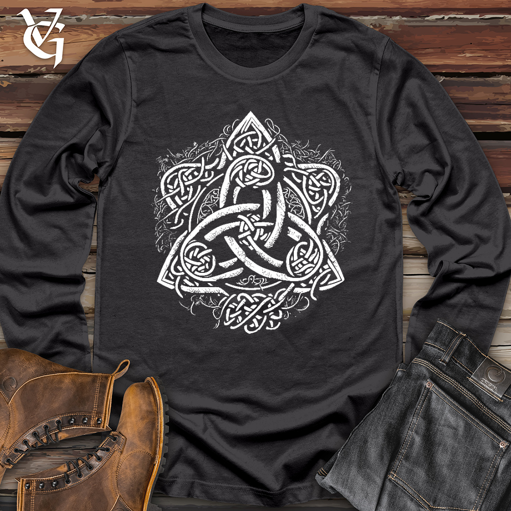 Viking Goods Celtic Trinity Emblem Long Sleeve Dark Grey / L