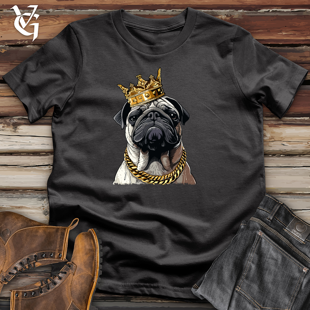 Viking Goods Gangster Pug Cotton Tee Dark Grey / L