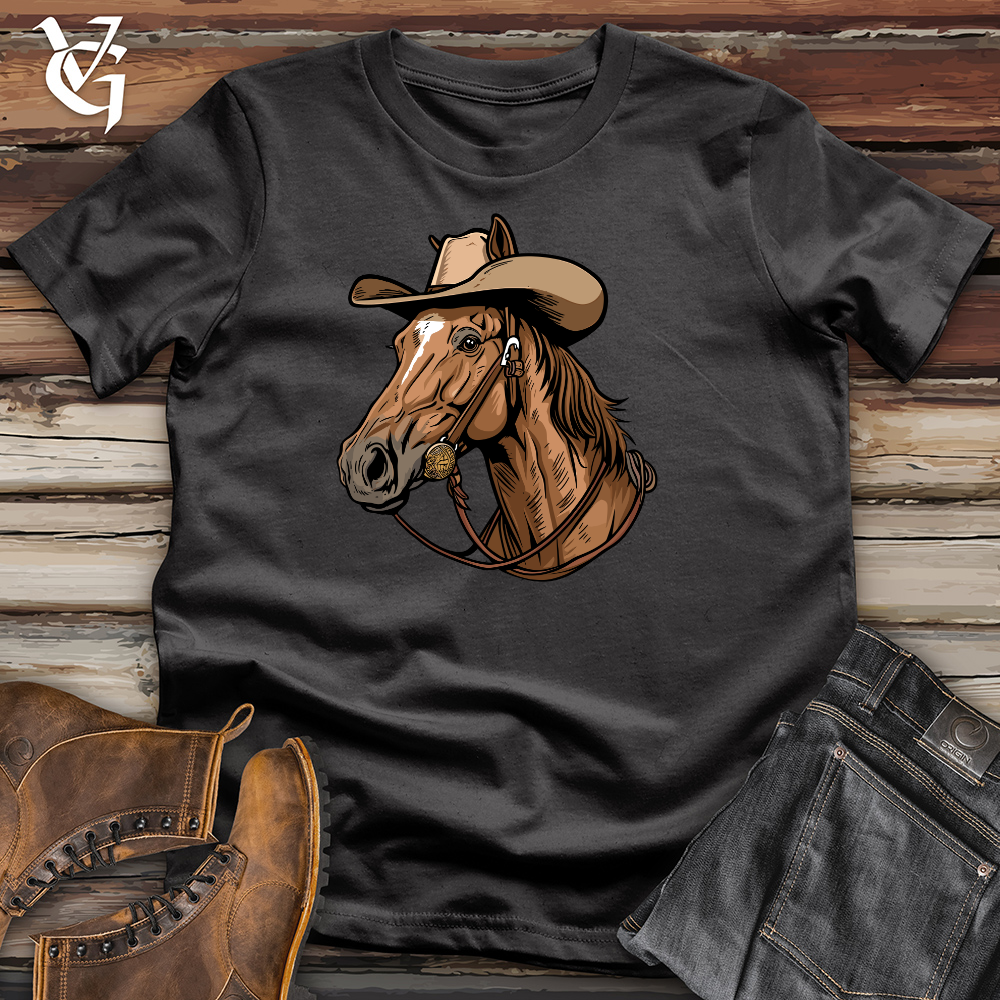 Viking Goods Horse Cowboy Cotton Tee Dark Grey / L