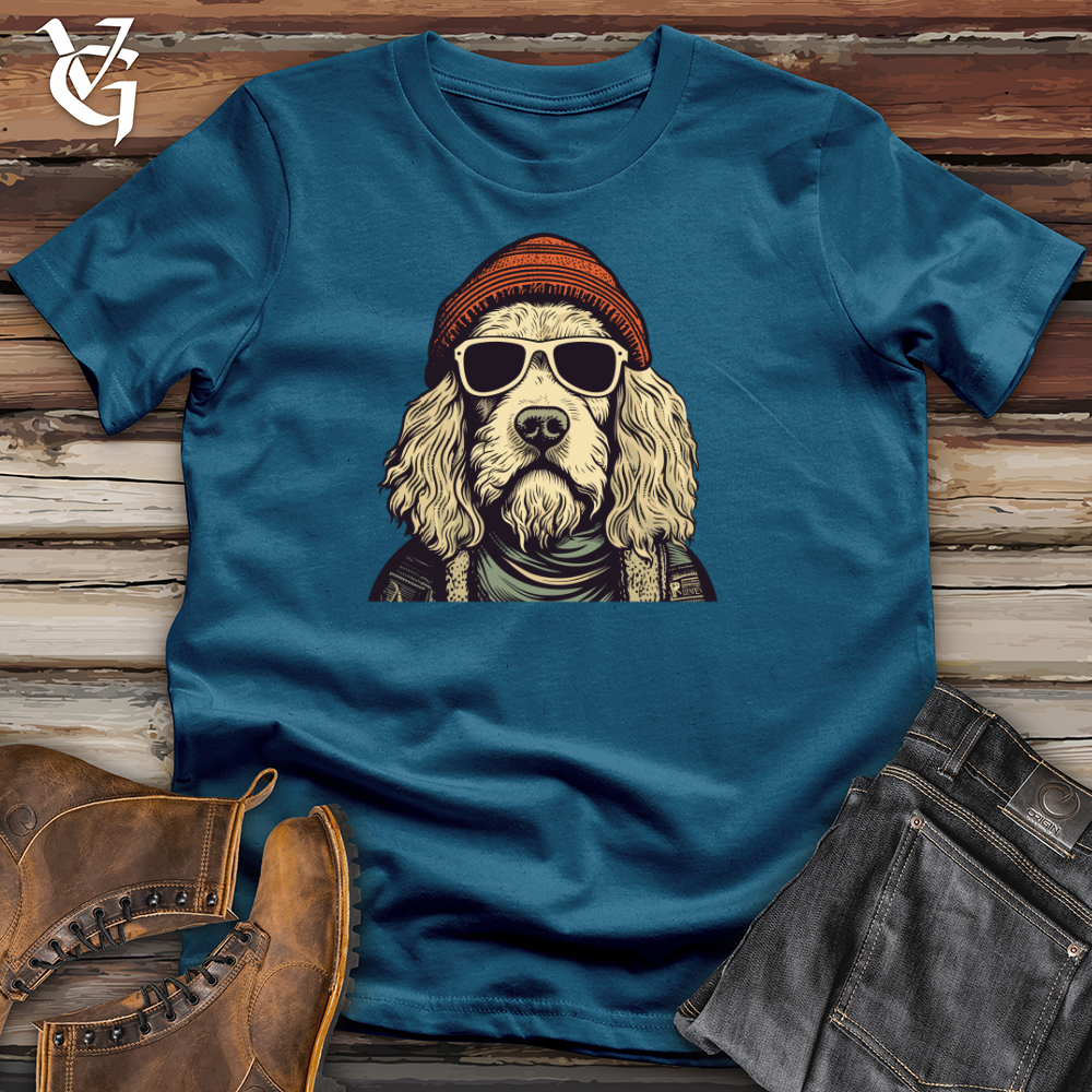 Viking Goods Beanie Rocking Doodle Dog Cotton Tee Deep Teal / L