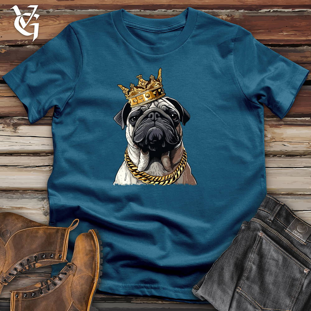 Viking Goods Gangster Pug Cotton Tee Deep Teal / L