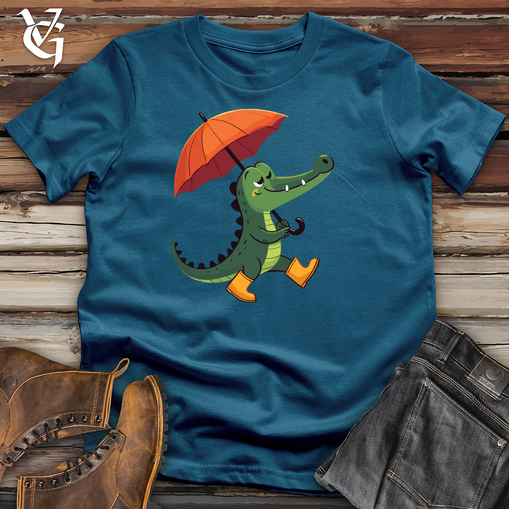 Viking Goods Umbrella Gator Cotton Tee Deep Teal / L