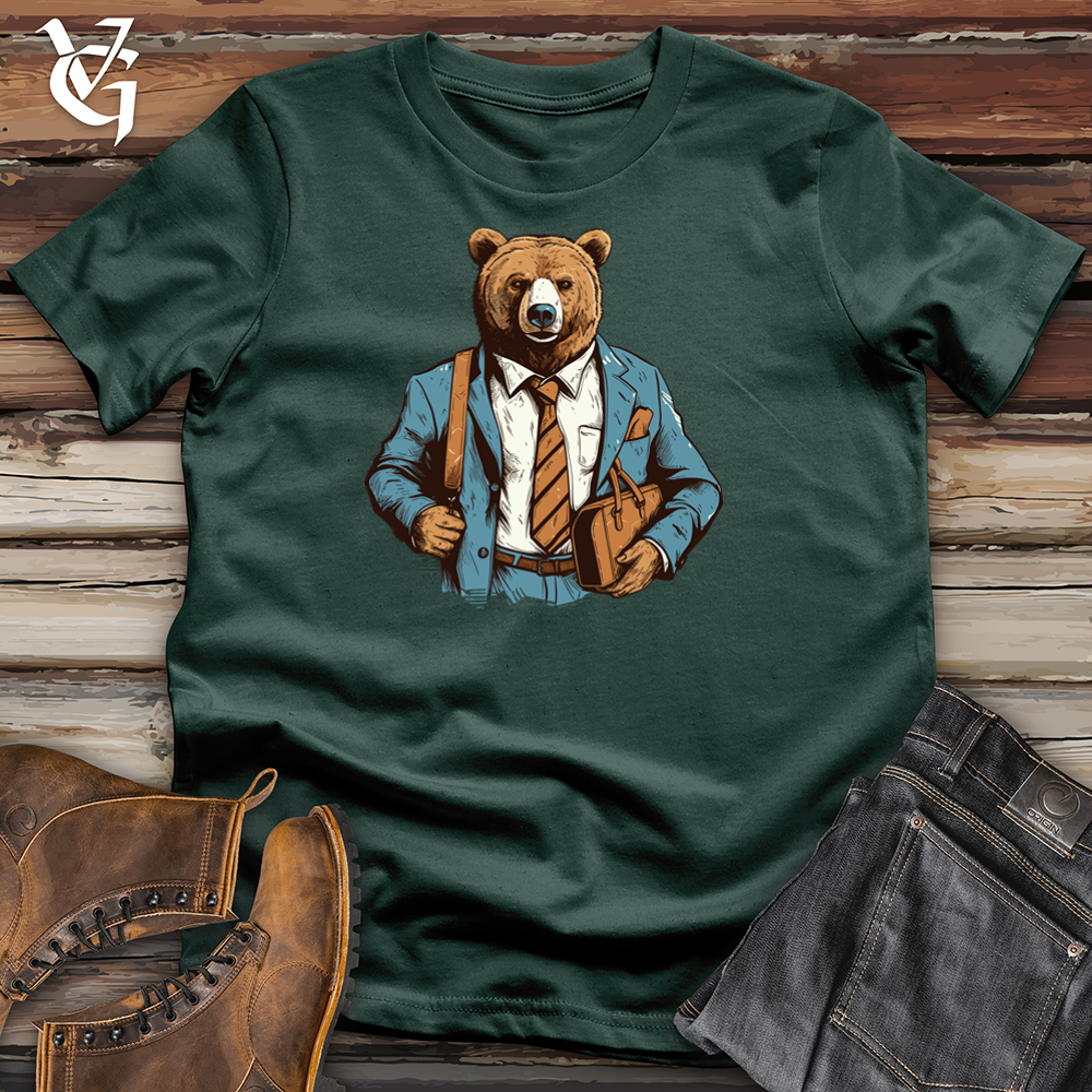 Viking Goods Vintage Executive Bear Cotton Tee Forest / L