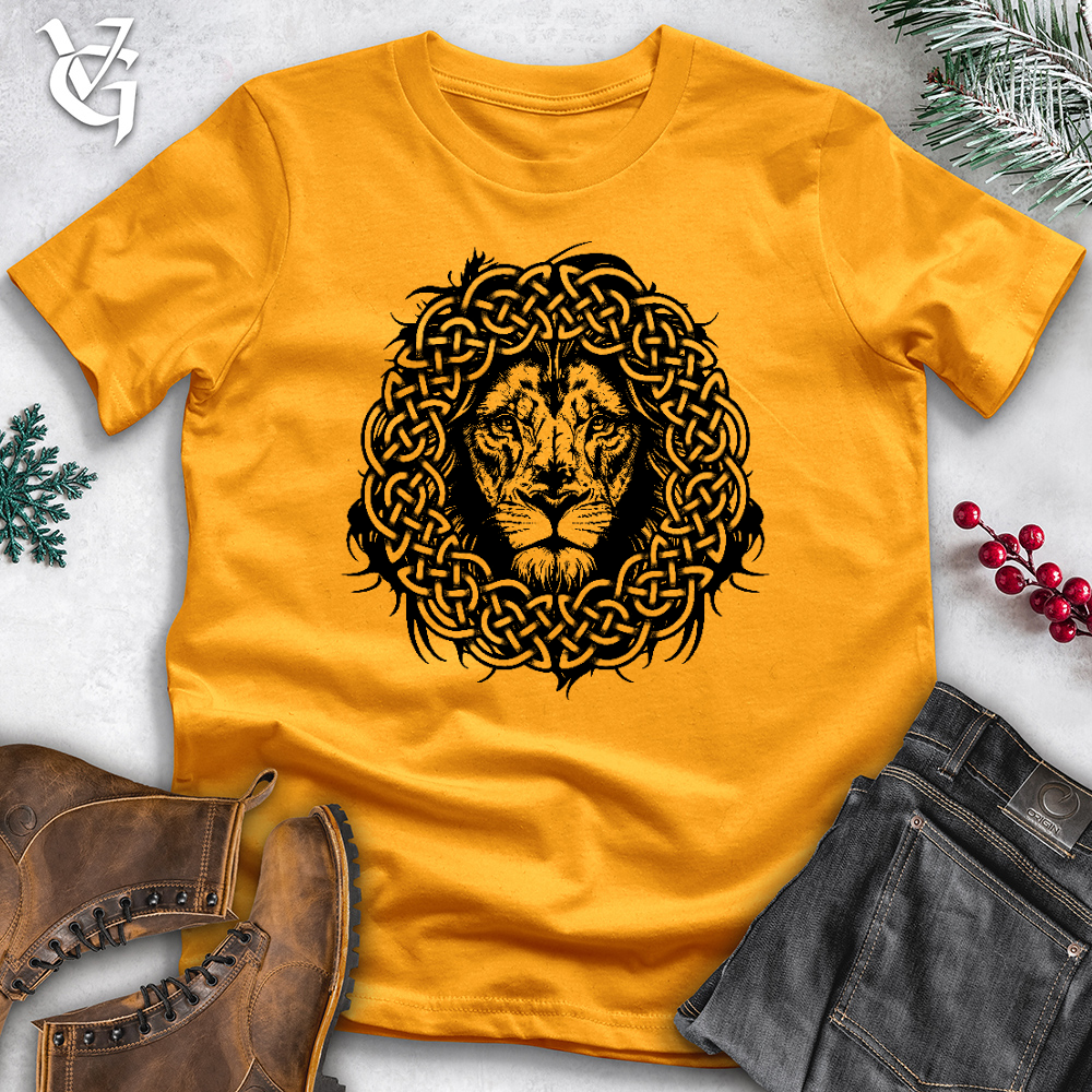 Viking Goods Celtic Lion Cotton Tee Gold / L