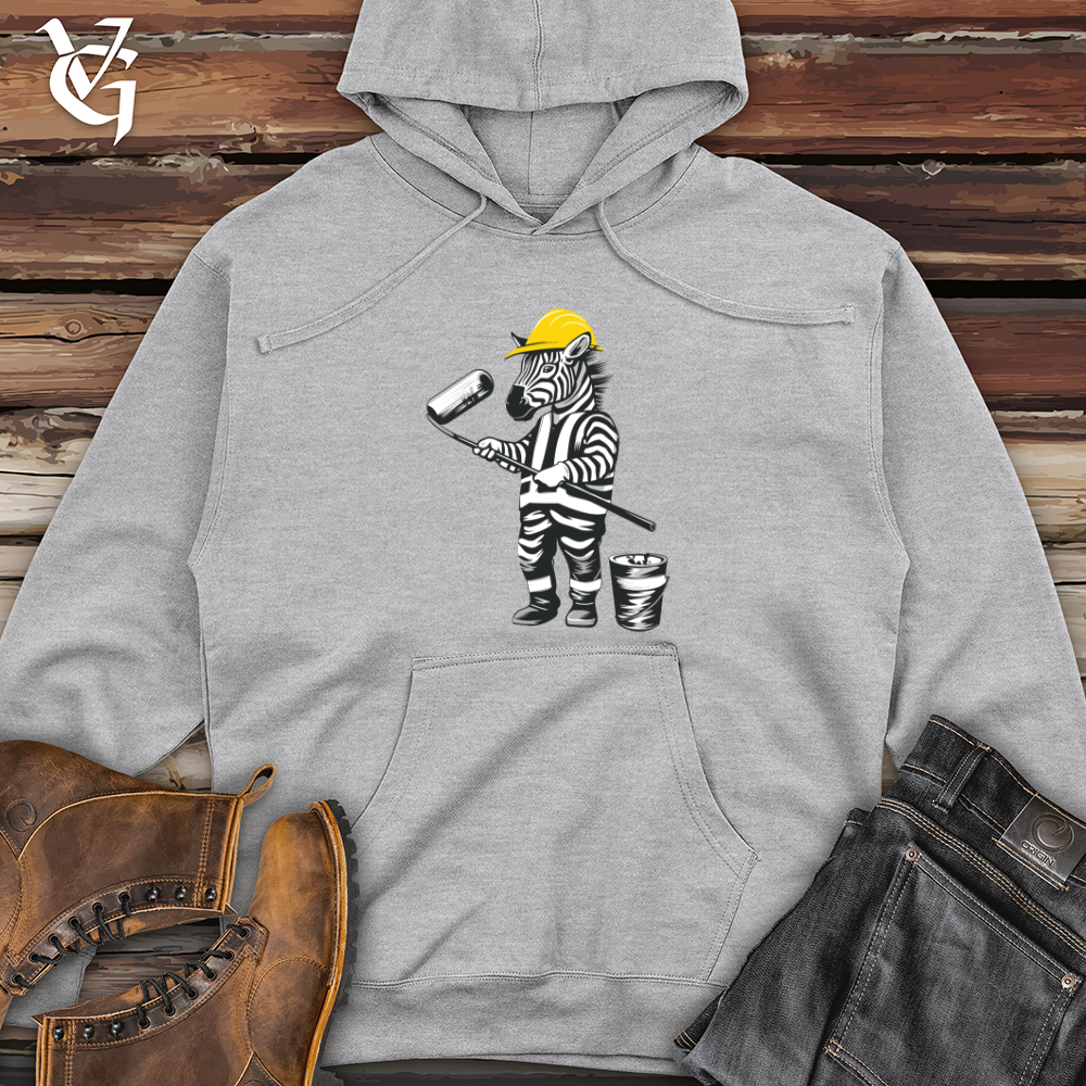Viking Goods Zebra Builder Brush Midweight Hooded Sweatshirt Grey Heather / L
