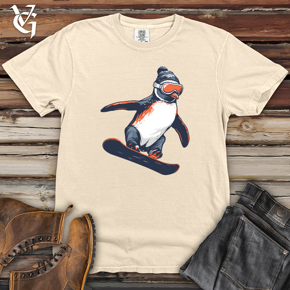 Viking Goods Penguin Snowboard Thrill Heavy Cotton Comfort Colors Tee Ivory / L