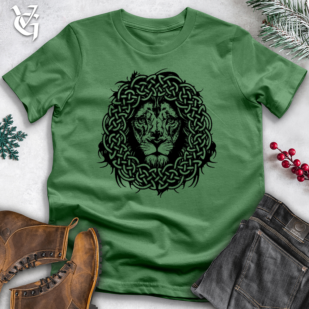 Viking Goods Celtic Lion Cotton Tee Leaf / L