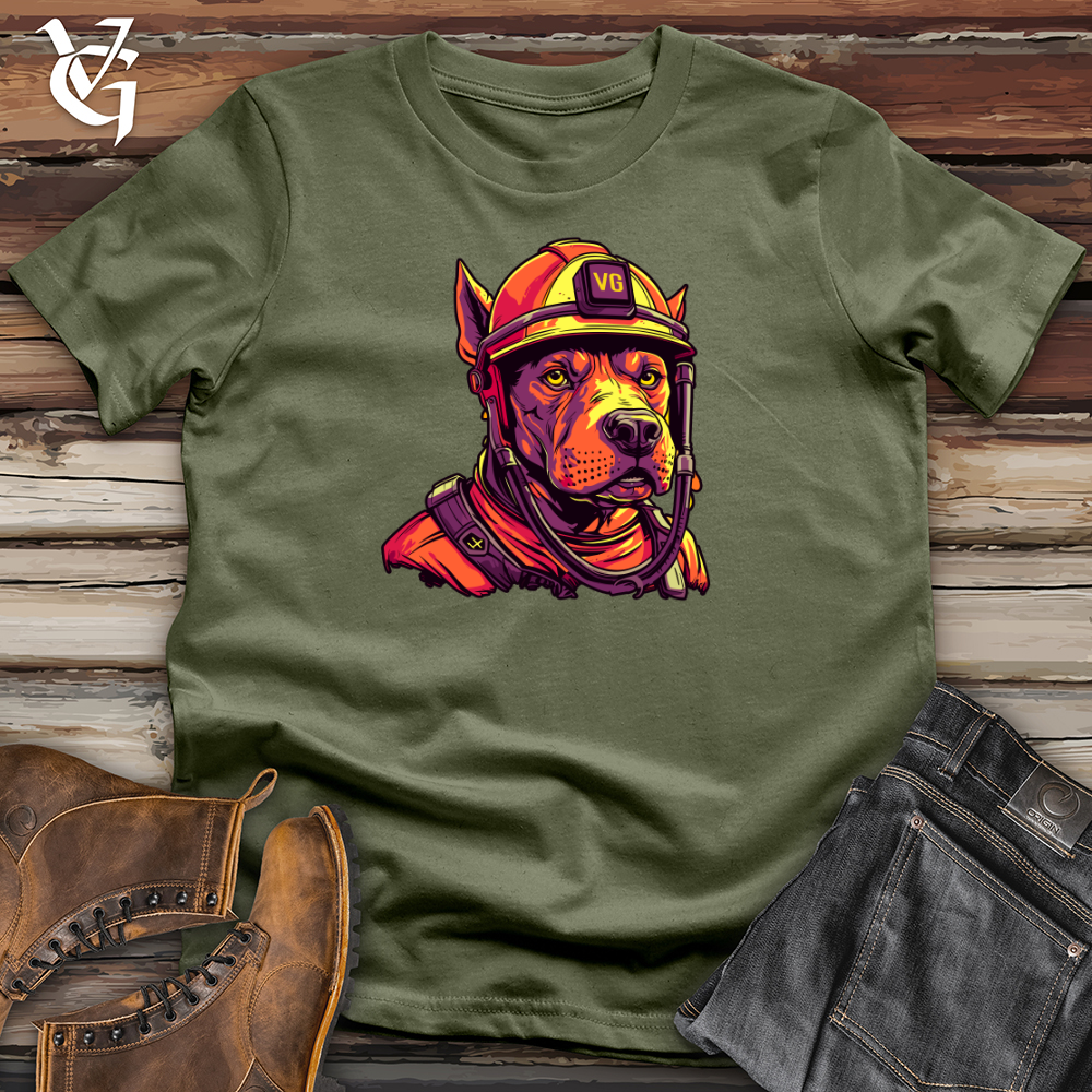 Viking Goods Firefighter Hero Hound Softstyle Tee Military Green / L