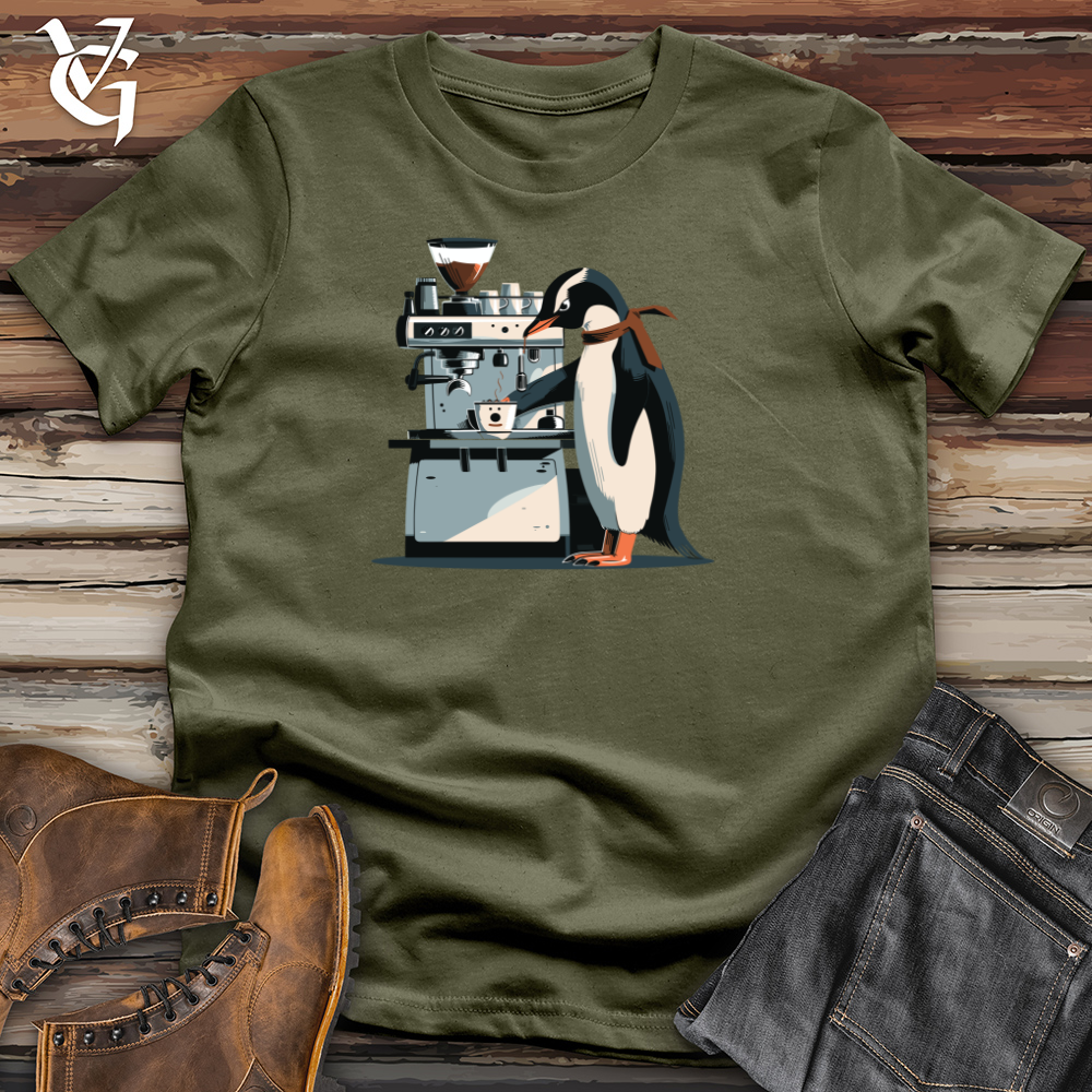 Viking Goods Penguin Espresso Expert Cotton Tee Military Green / L
