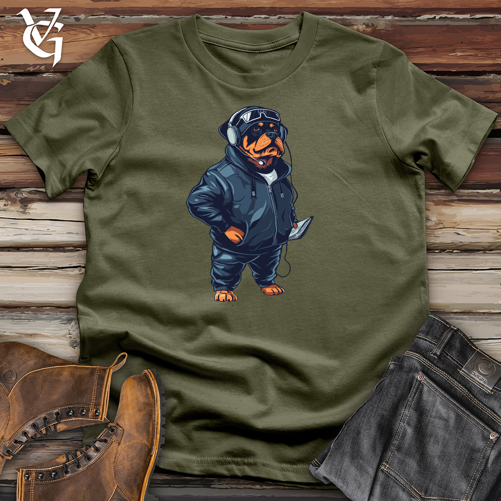 Viking Goods Rottweiler Football Coach Cotton Tee Military Green / L