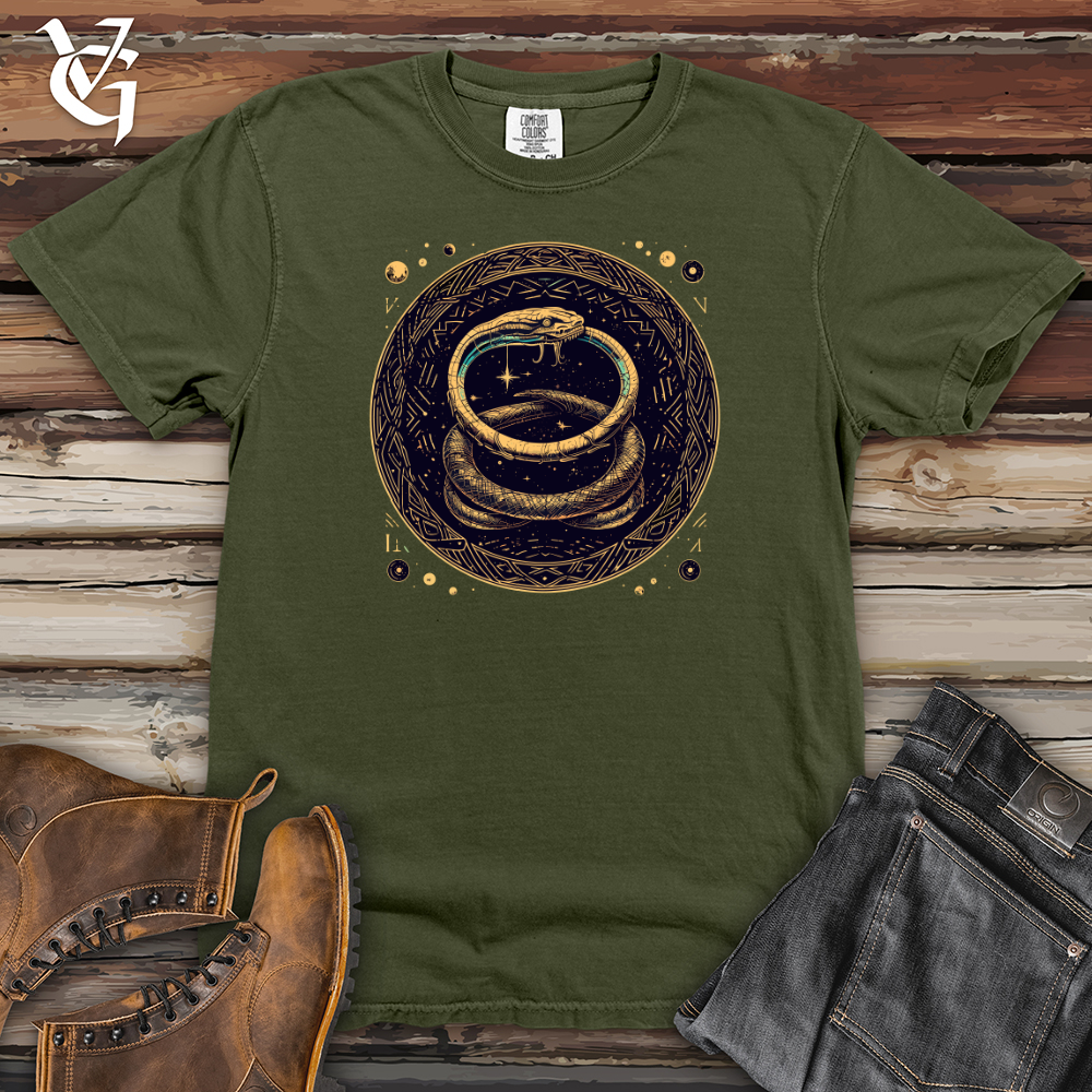 Viking Goods Cosmic Serpent Enigma Heavy Cotton Comfort Colors Tee Moss / L