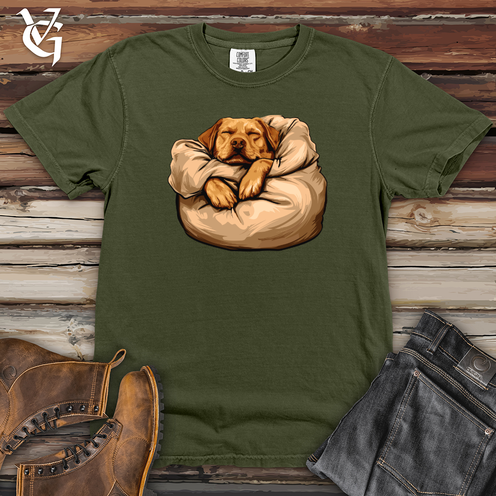 Viking Goods Dog Beanbag Snooze Heavy Cotton Comfort Colors Tee Moss / L
