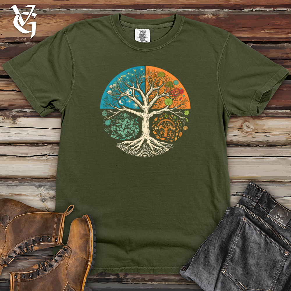 Viking Goods Seasons Tree Cycle Heavy Cotton Comfort Colors Tee Moss / L
