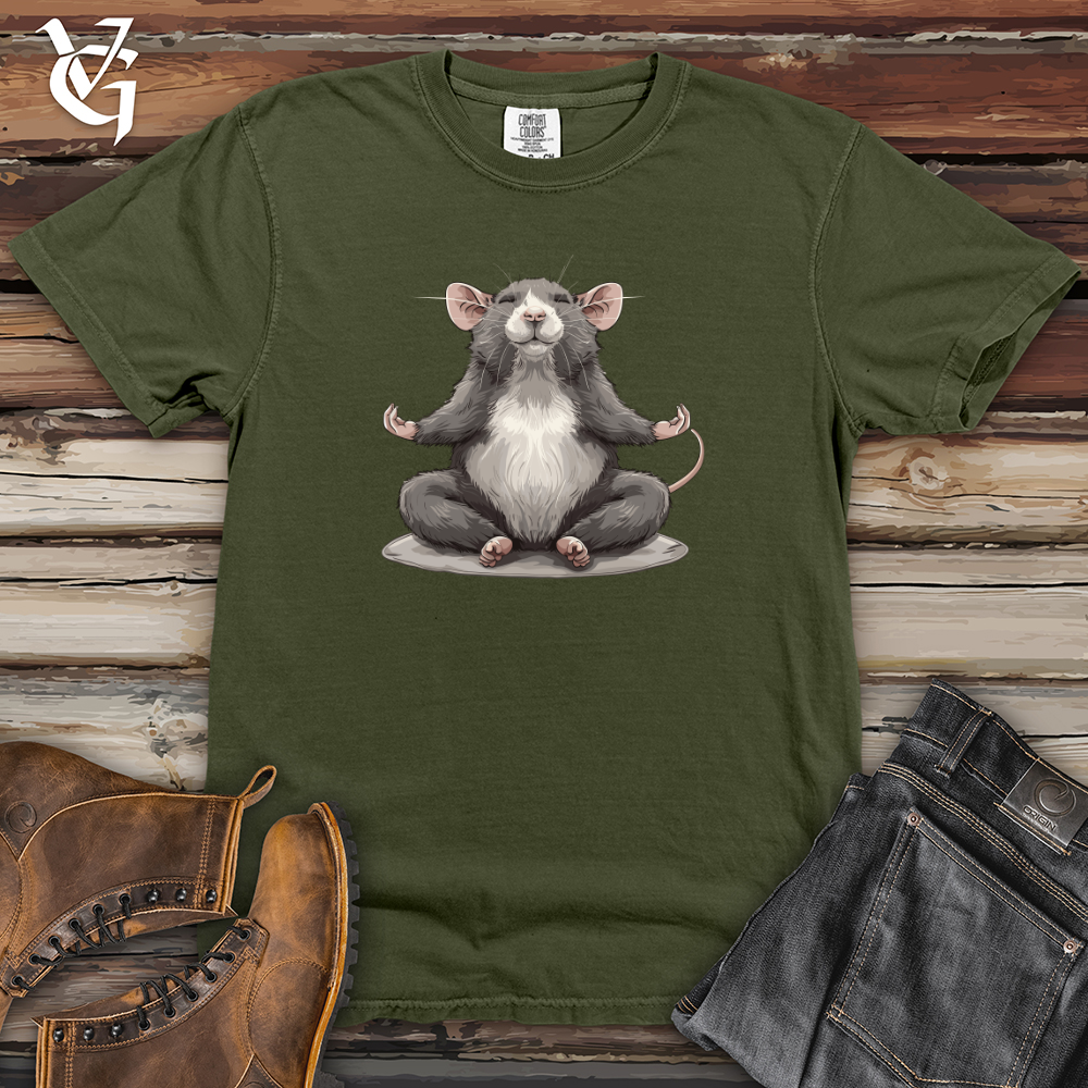 Viking Goods Zen Rat Reflection Heavy Cotton Comfort Colors Tee Moss / L