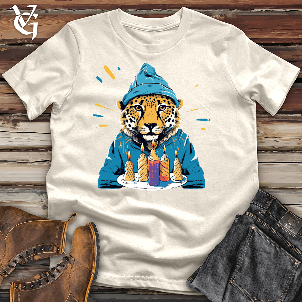 Viking Goods Birthday Cheetah Cotton Tee Natural / L