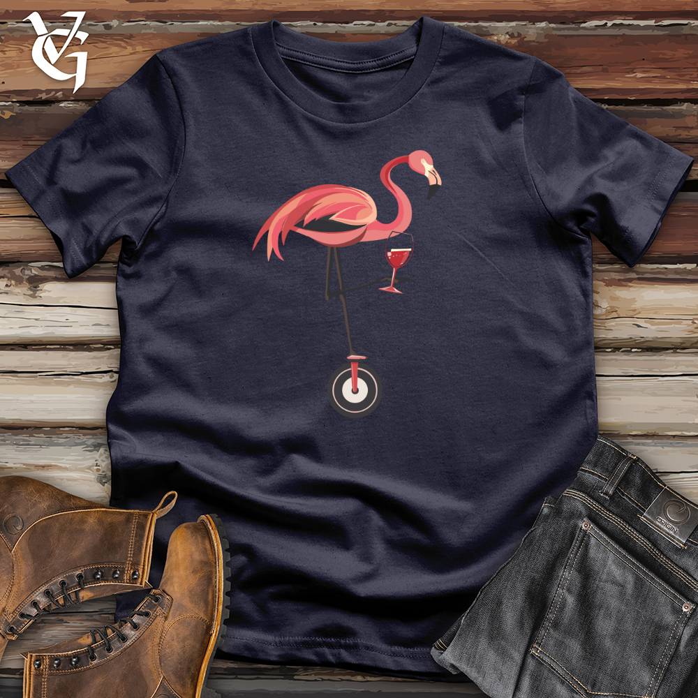 Viking Goods Flamingo Unicycle Sip Cotton Tee Navy / L