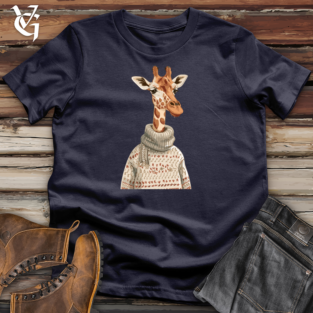 Viking Goods Giraffe Cozy Sweater Cotton Tee Navy / L