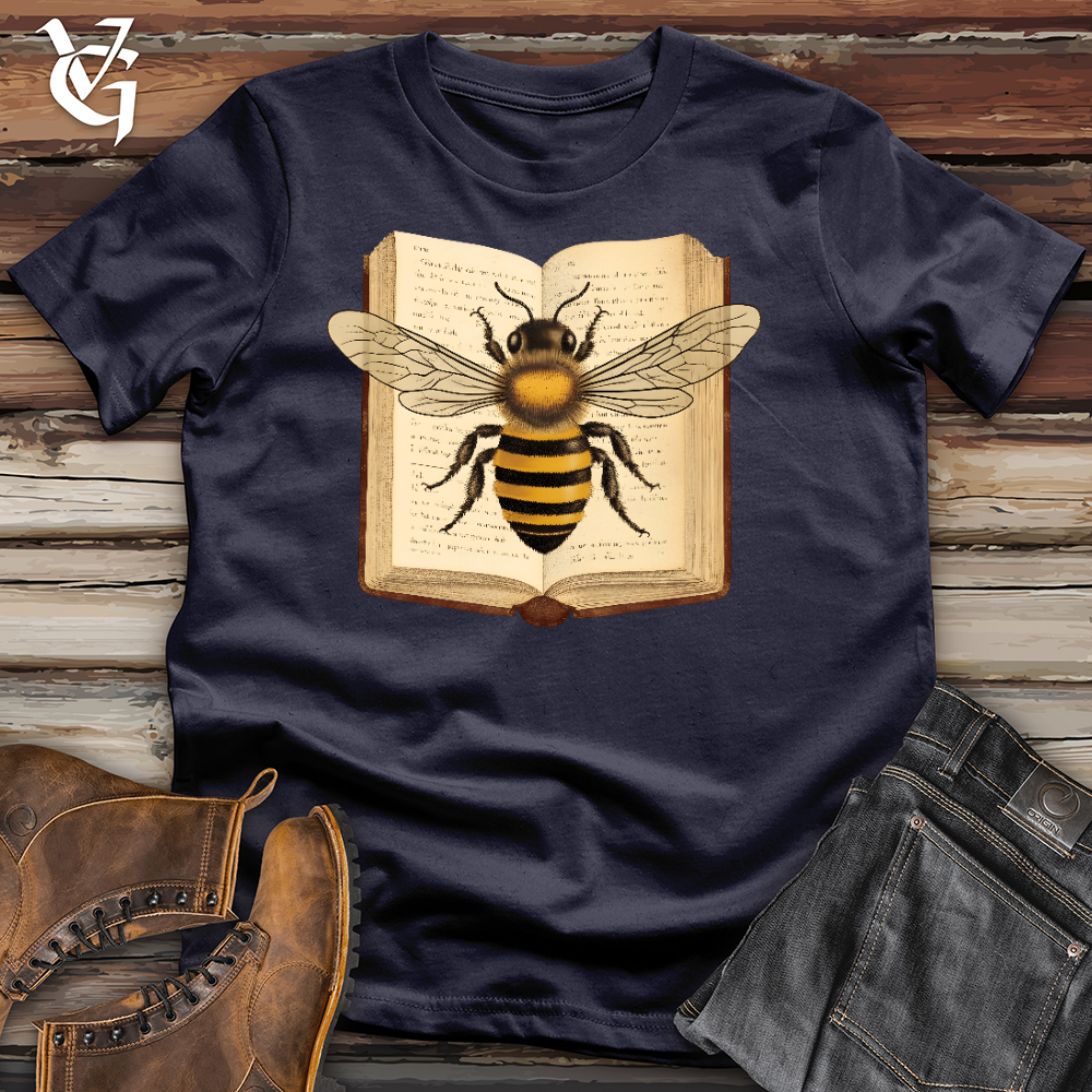 Viking Goods Rather Bee Reading Cotton Tee Navy / L