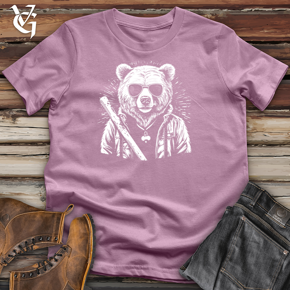 Viking Goods Artistic Bear Shade Cotton Tee Orchid / L