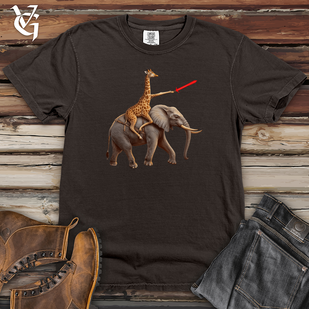 Viking Goods Elephant Giraffe Calvary Heavy Cotton Comfort Colors Tee Pepper / L