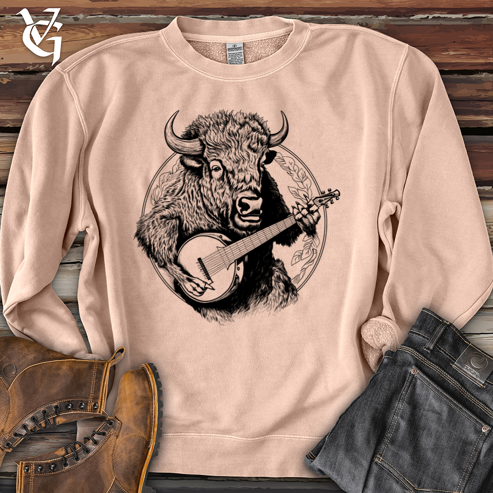 Viking Goods Banjo Bison Pigment-Dyed Crewneck Pigment Dusty Pink / L