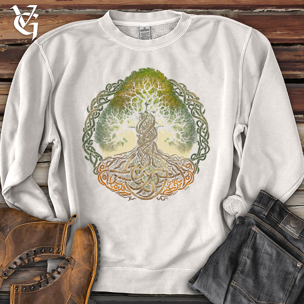 Viking Goods Celtic Life of Tree Pigment-Dyed Crewneck Pigment Ivory / L