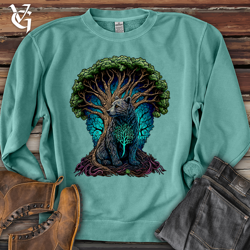 Viking Goods Celtic Bear Pigment-Dyed Crewneck Pigment Mint / L