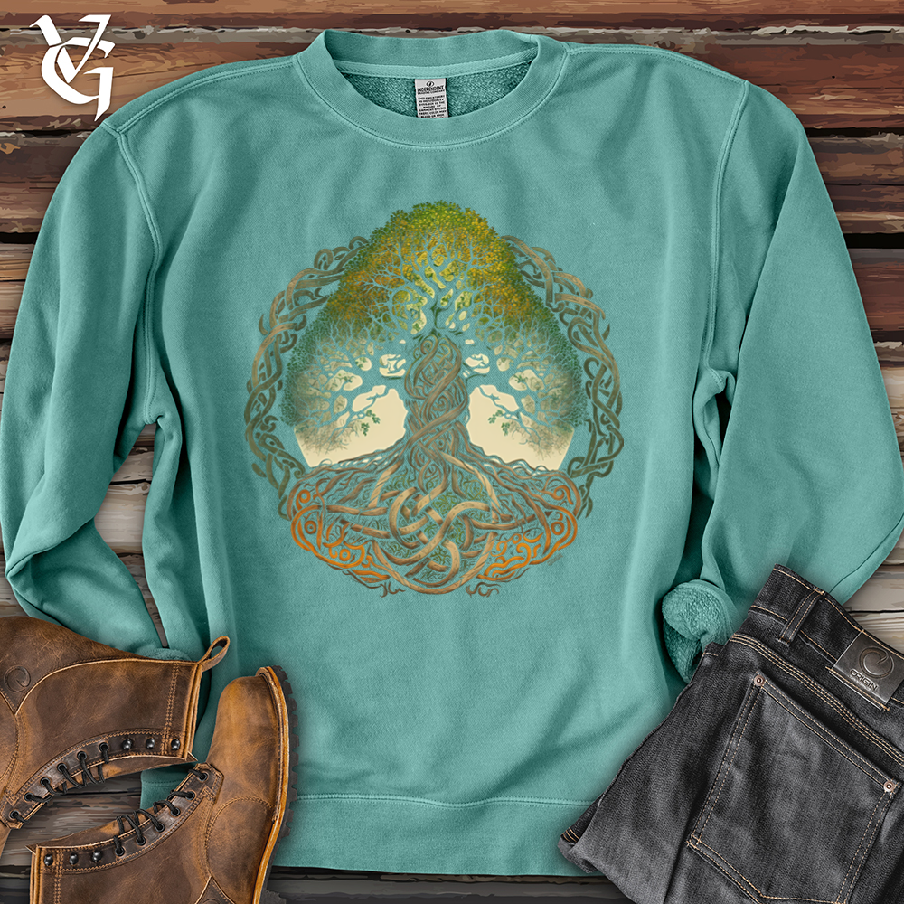 Viking Goods Celtic Life of Tree Pigment-Dyed Crewneck Pigment Mint / L