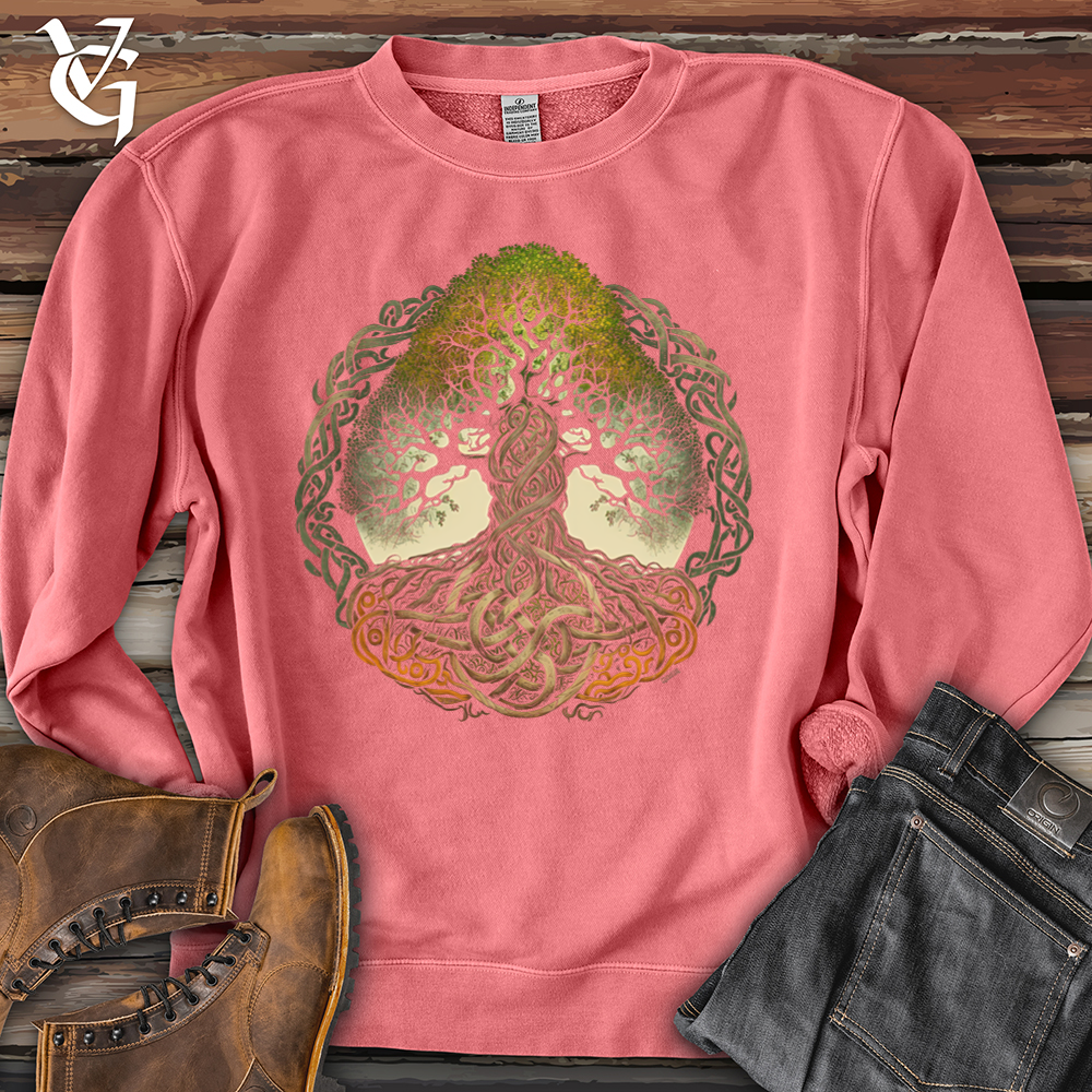Viking Goods Celtic Life of Tree Pigment-Dyed Crewneck Pigment Pink / L