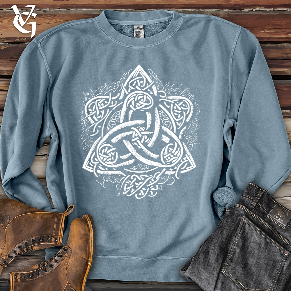 Viking Goods Celtic Trinity Emblem Pigment-Dyed Crewneck Pigment Slate Blue / L