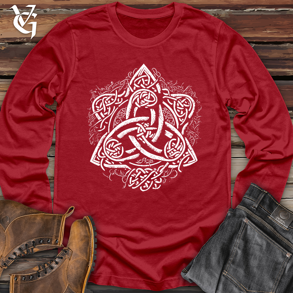 Viking Goods Celtic Trinity Emblem Long Sleeve Red / L