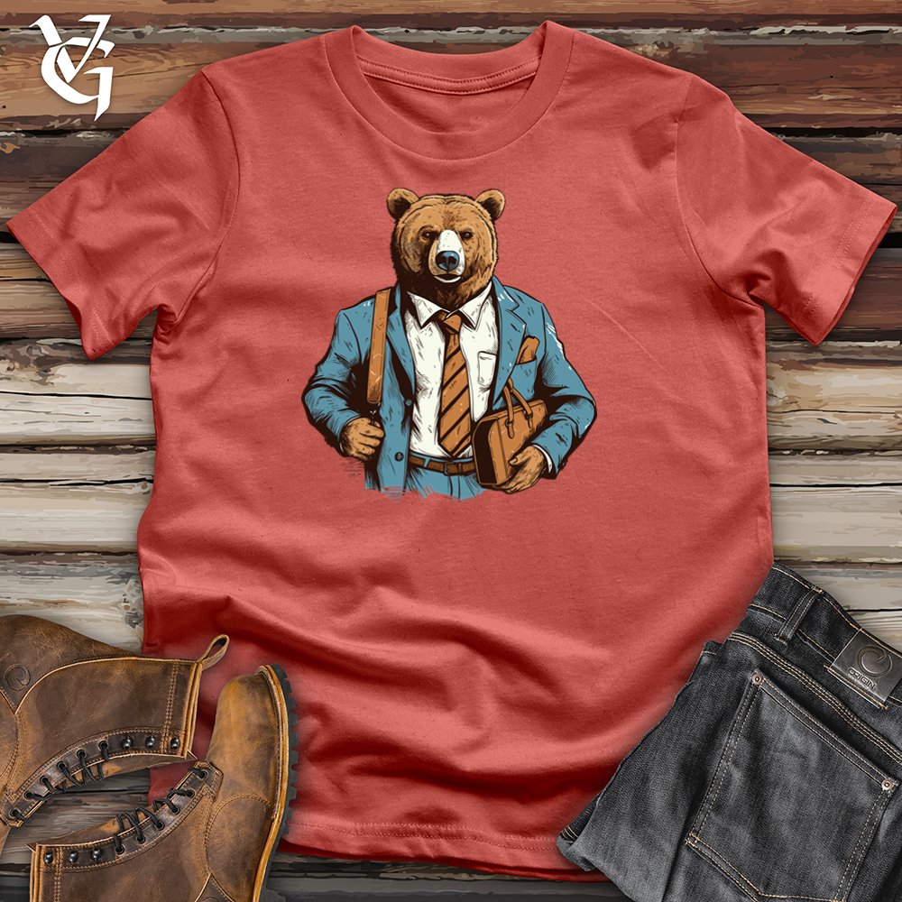 Viking Goods Vintage Executive Bear Cotton Tee Rust / L
