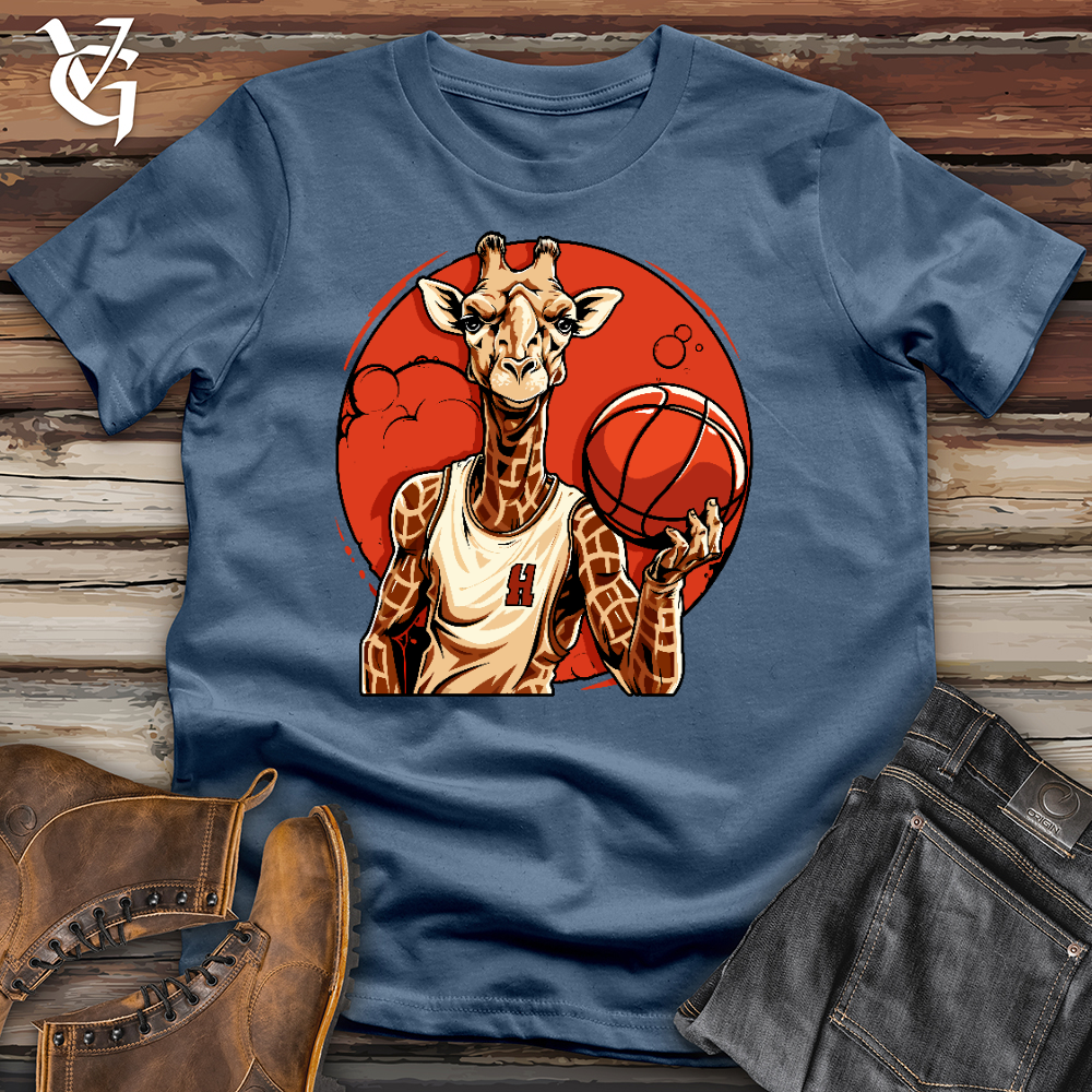 Viking Goods Balling Giraffe Cotton Tee Steel Blue / L