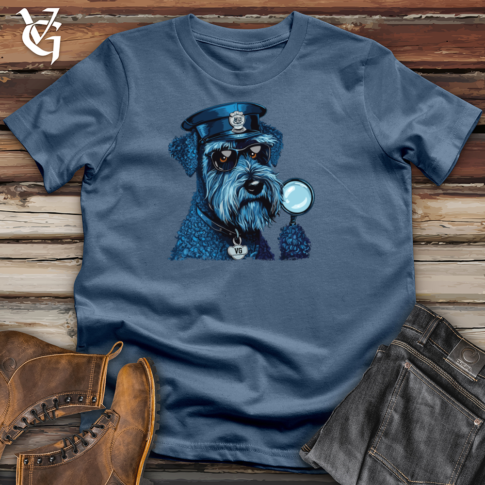 Viking Goods Terrier Police Detective Cotton Tee Steel Blue / L