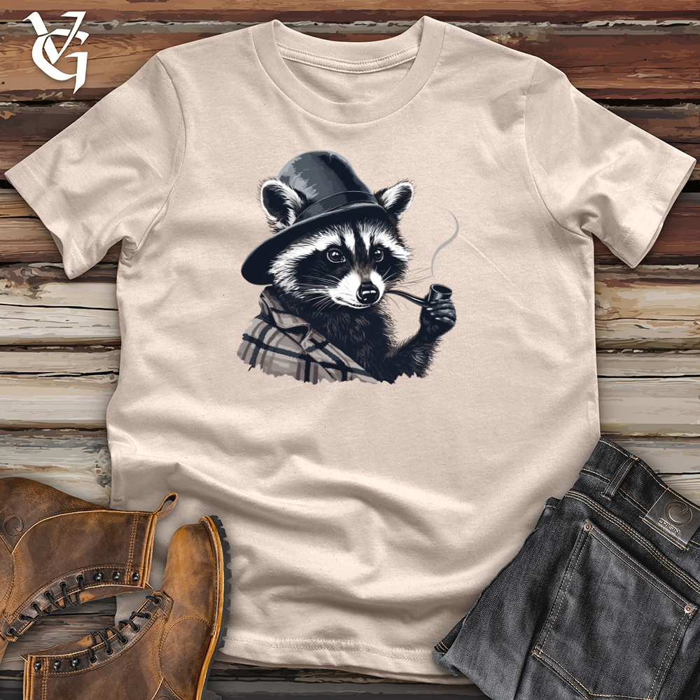 Viking Goods Raccoon Pipe Cotton Tee Tan / L