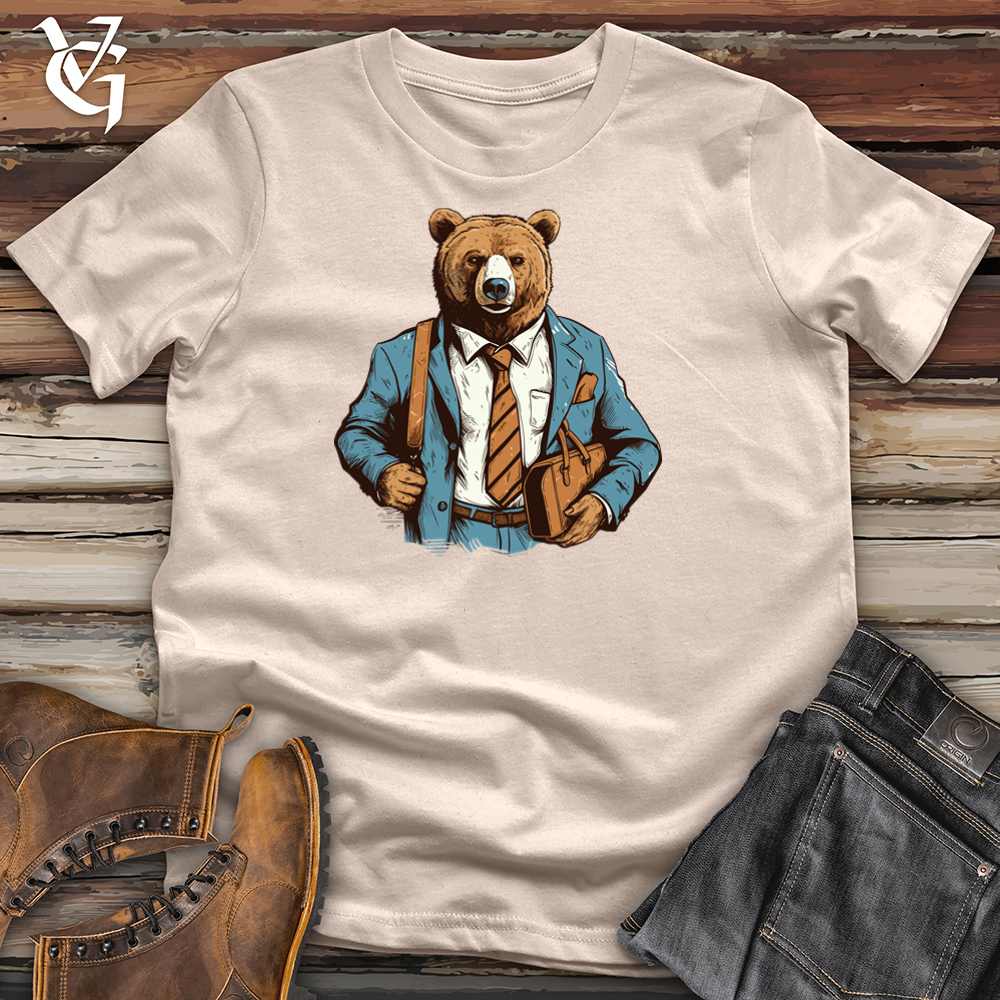 Viking Goods Vintage Executive Bear Cotton Tee Tan / L