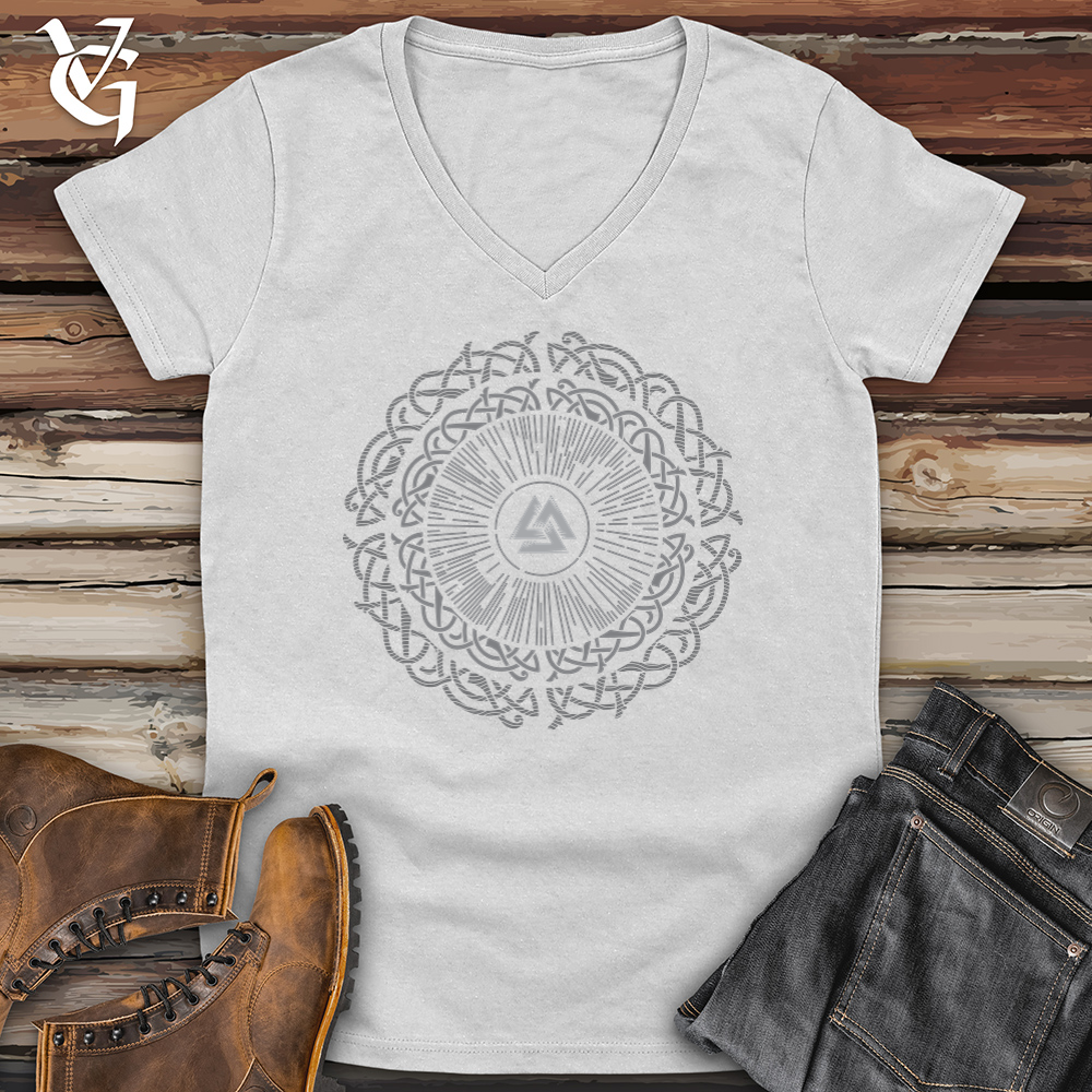 Viking Goods Ancient Round Celtic Softstyle V-Neck White / L