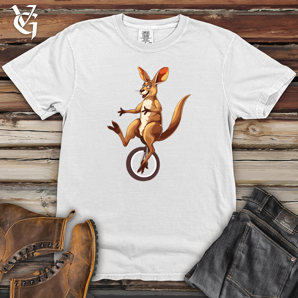 Viking Goods Kangaroo Unicycle Joy Heavy Cotton Comfort Colors Tee White / L